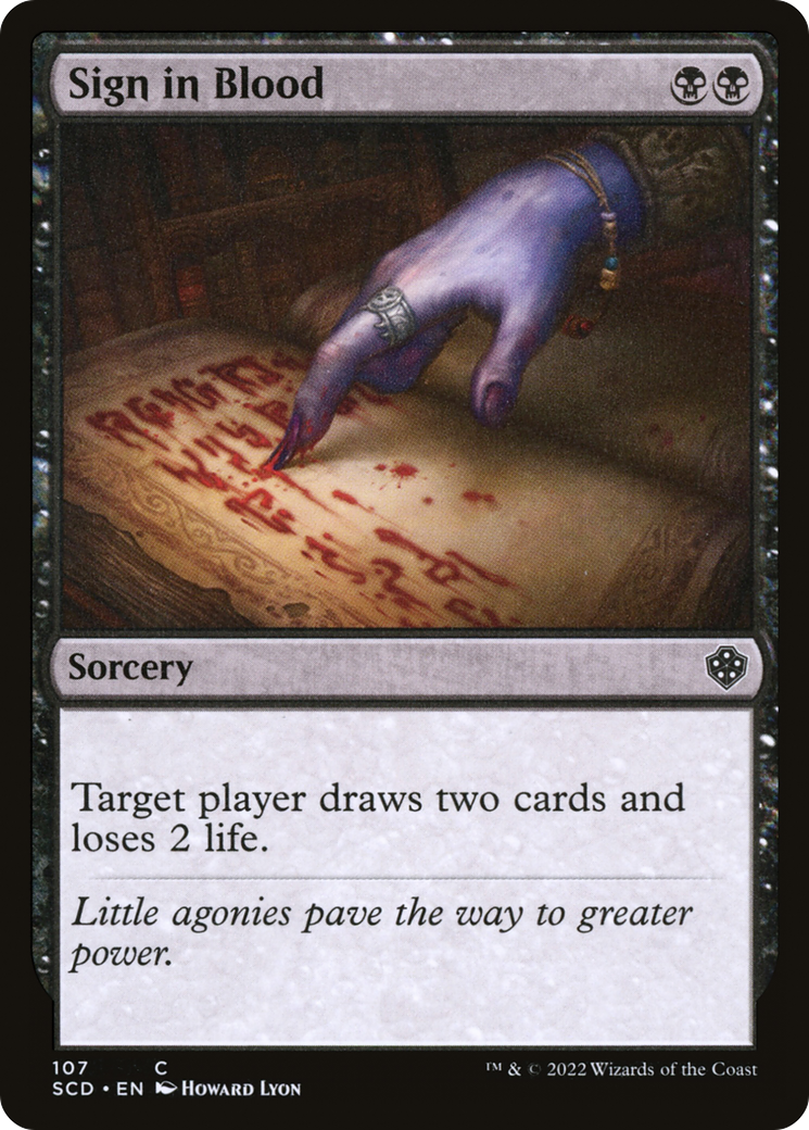 Sign in Blood [Starter Commander Decks] | Jomio and Rueliete's Cards and Comics