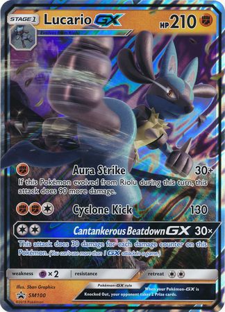 Lucario GX (SM100) (Jumbo Card) [Sun & Moon: Black Star Promos] | Jomio and Rueliete's Cards and Comics