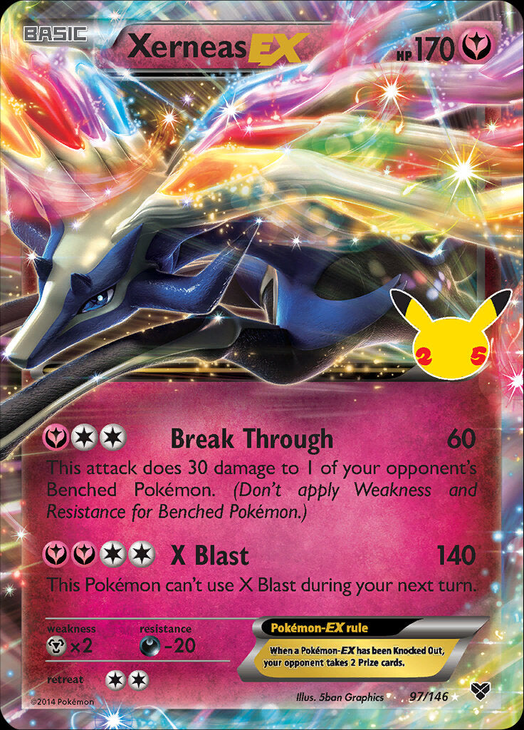 Xerneas EX (97/146) [Celebrations: 25th Anniversary - Classic Collection] | Jomio and Rueliete's Cards and Comics