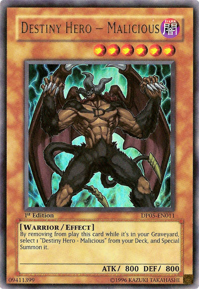 Destiny HERO - Malicious [DP05-EN011] Ultra Rare | Jomio and Rueliete's Cards and Comics