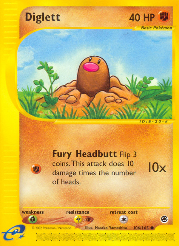 Diglett (106/165) [Expedition: Base Set] | Jomio and Rueliete's Cards and Comics