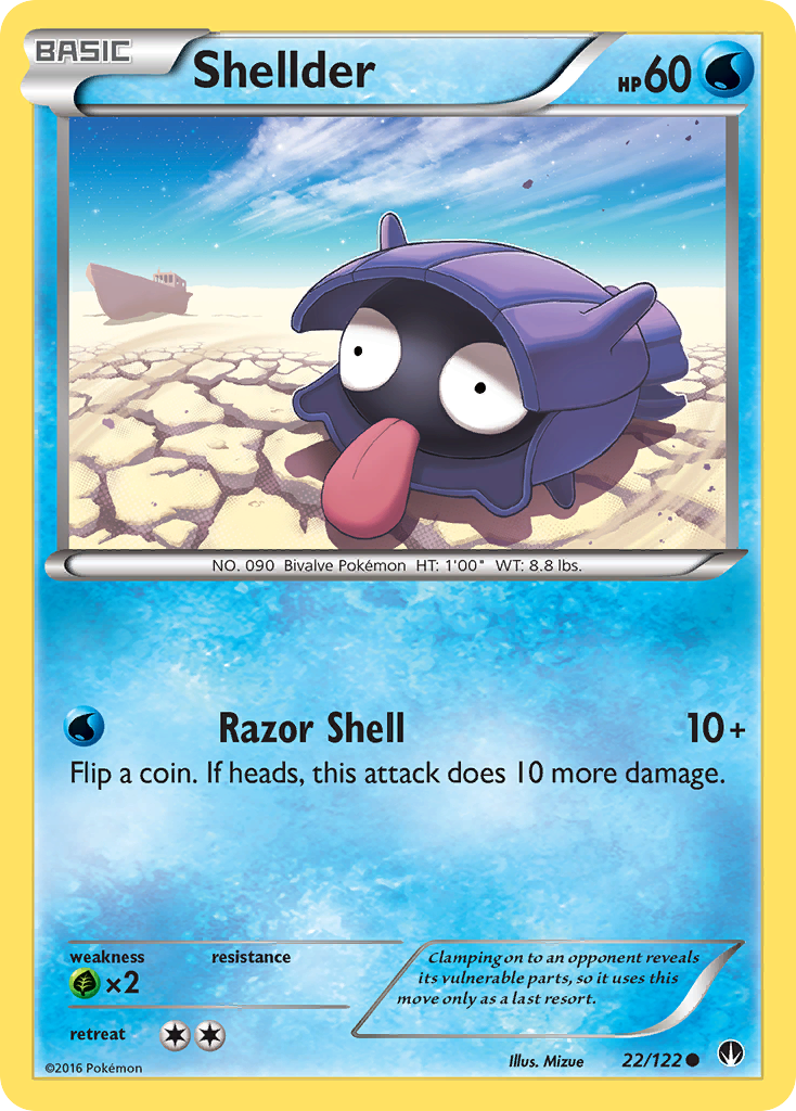 Shellder (22/122) [XY: BREAKpoint] | Jomio and Rueliete's Cards and Comics