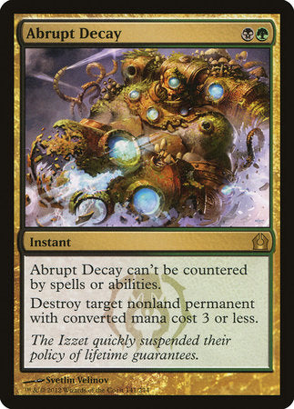 Abrupt Decay [Return to Ravnica] | Jomio and Rueliete's Cards and Comics