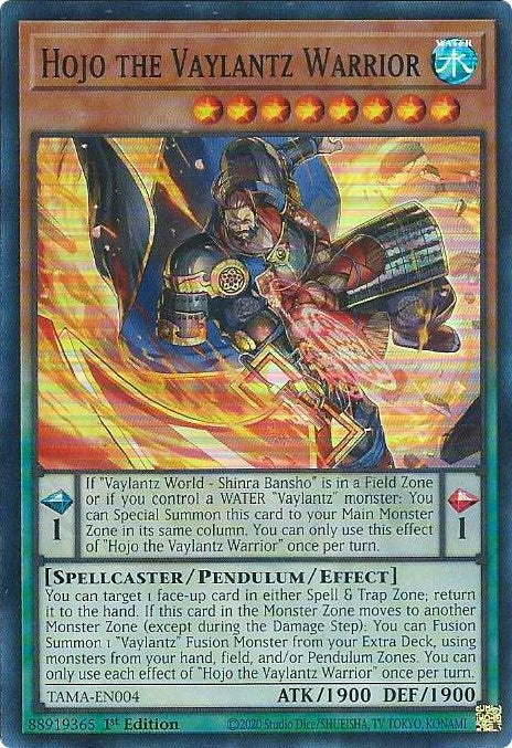 Hojo the Vaylantz Warrior [TAMA-EN004] Super Rare | Jomio and Rueliete's Cards and Comics