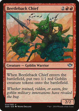 Beetleback Chief [Duel Decks: Speed vs. Cunning] | Jomio and Rueliete's Cards and Comics