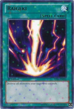 Raigeki [BP01-EN032] Starfoil Rare | Jomio and Rueliete's Cards and Comics