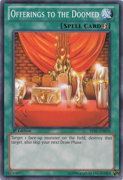 Offerings to the Doomed [BP01-EN070] Common | Jomio and Rueliete's Cards and Comics
