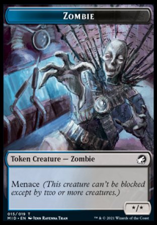 Zombie Token (015) [Innistrad: Midnight Hunt Tokens] | Jomio and Rueliete's Cards and Comics