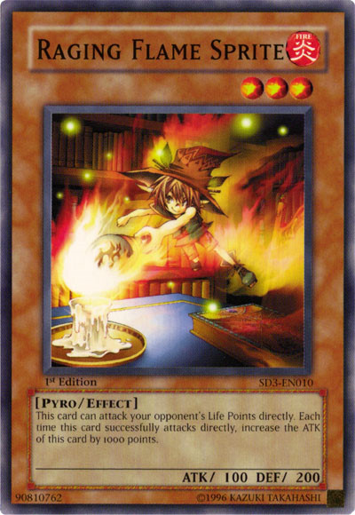 Raging Flame Sprite [SD3-EN010] Common | Jomio and Rueliete's Cards and Comics
