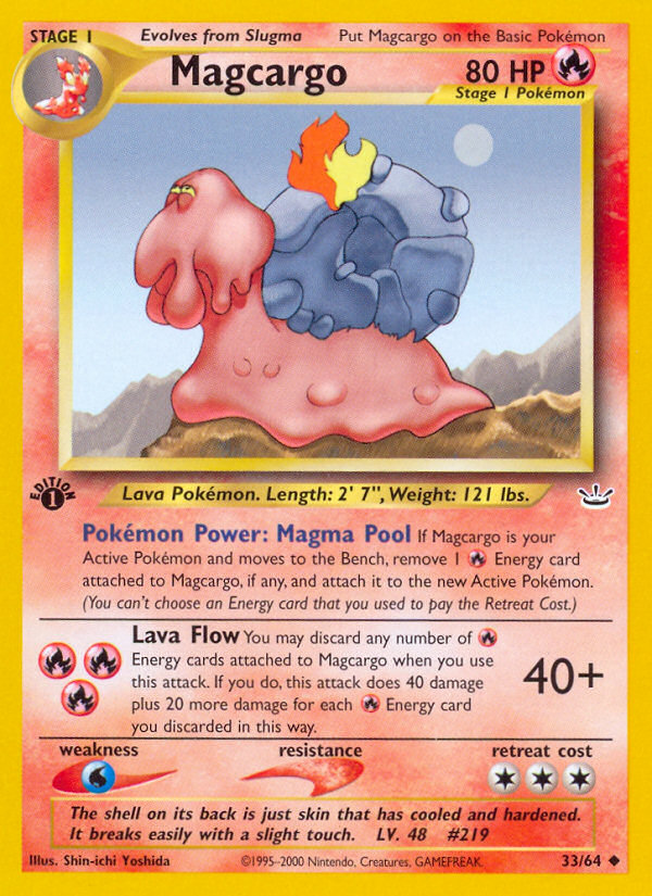 Magcargo (33/64) [Neo Revelation 1st Edition] | Jomio and Rueliete's Cards and Comics