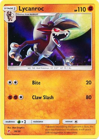 Lycanroc (30/30) [Sun & Moon: Trainer Kit - Lycanroc] | Jomio and Rueliete's Cards and Comics