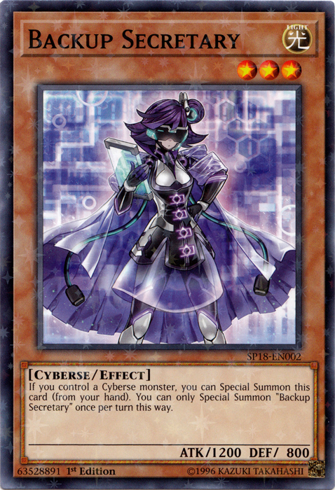 Backup Secretary (Starfoil) [SP18-EN002] Starfoil Rare | Jomio and Rueliete's Cards and Comics