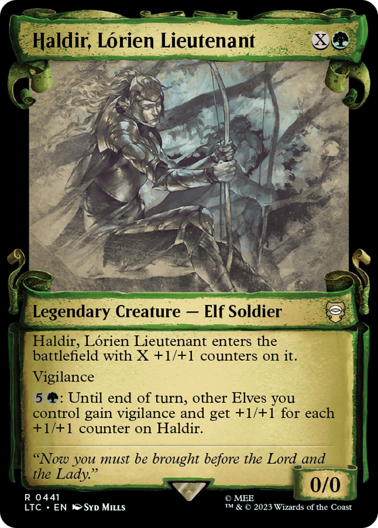 Haldir, Lorien Lieutenant [The Lord of the Rings: Tales of Middle-Earth Commander Showcase Scrolls] | Jomio and Rueliete's Cards and Comics