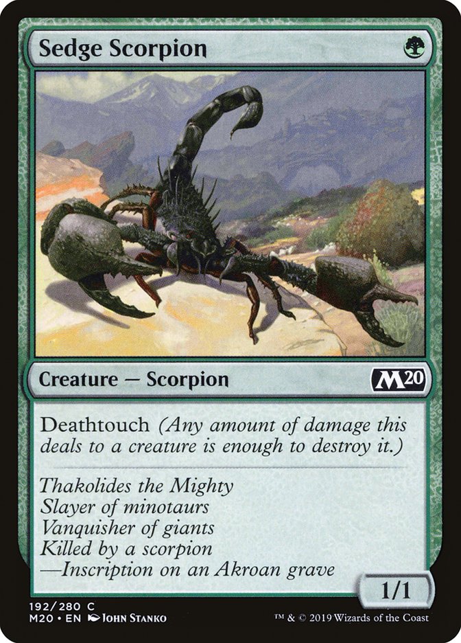 Sedge Scorpion [Core Set 2020] | Jomio and Rueliete's Cards and Comics