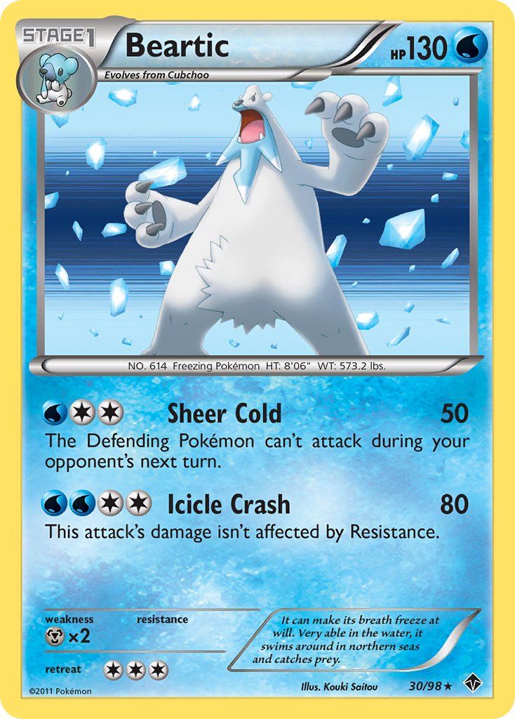 Beartic (30/98) (Cracked Ice Holo) (Blister Exclusive) [Black & White: Emerging Powers] | Jomio and Rueliete's Cards and Comics