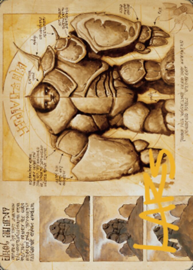Precursor Golem Art Card (Gold-Stamped Signature) [The Brothers' War Art Series] | Jomio and Rueliete's Cards and Comics