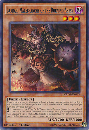 Barbar, Malebranche of the Burning Abyss [CROS-EN083] Rare | Jomio and Rueliete's Cards and Comics