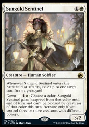 Sungold Sentinel (Promo Pack) [Innistrad: Midnight Hunt Promos] | Jomio and Rueliete's Cards and Comics
