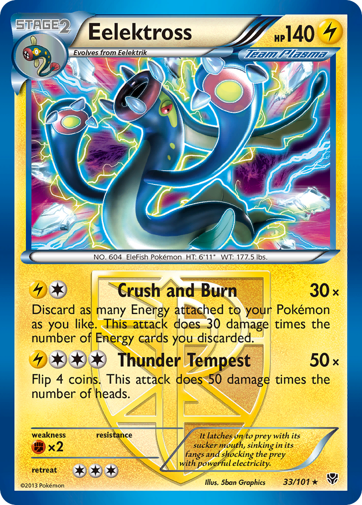 Eelektross (33/101) [Black & White: Plasma Blast] | Jomio and Rueliete's Cards and Comics