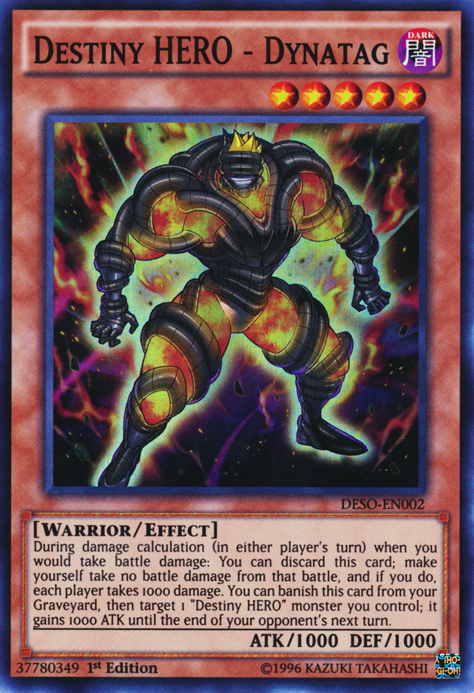 Destiny HERO - Dynatag [DESO-EN002] Super Rare | Jomio and Rueliete's Cards and Comics