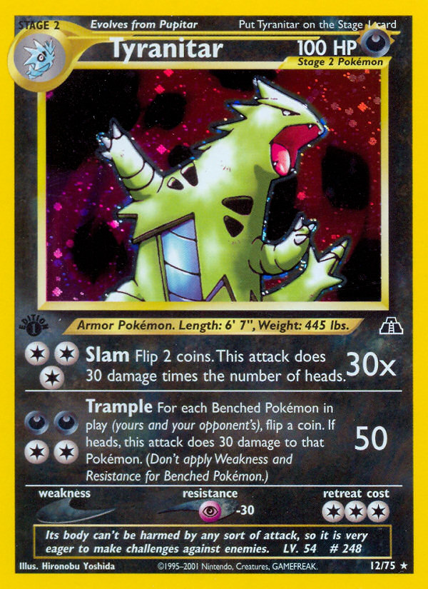 Tyranitar (12/75) [Neo Discovery 1st Edition] | Jomio and Rueliete's Cards and Comics