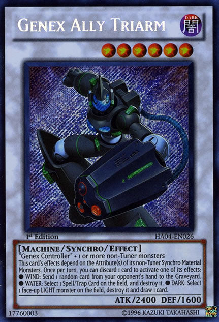 Genex Ally Triarm [HA04-EN026] Secret Rare | Jomio and Rueliete's Cards and Comics
