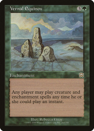 Vernal Equinox [Mercadian Masques] | Jomio and Rueliete's Cards and Comics