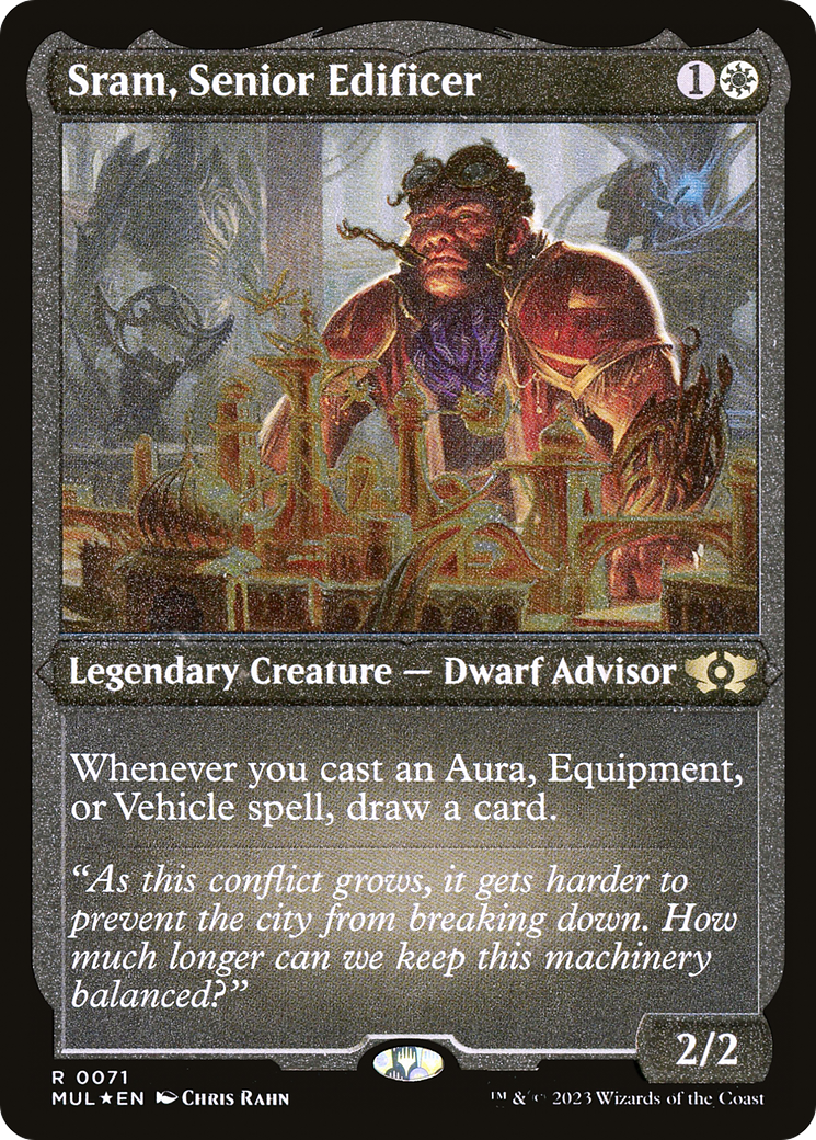 Sram, Senior Edificer (Foil Etched) [Multiverse Legends] | Jomio and Rueliete's Cards and Comics