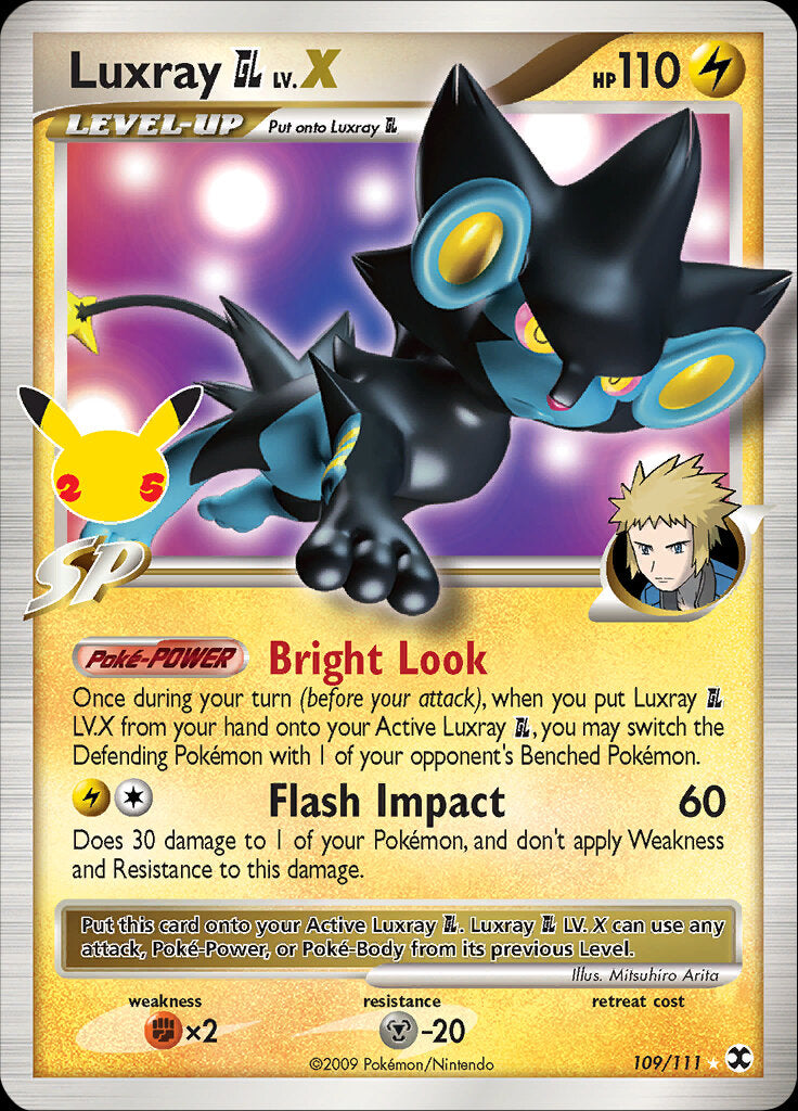 Luxray GL LV.X (109/111) [Celebrations: 25th Anniversary - Classic Collection] | Jomio and Rueliete's Cards and Comics