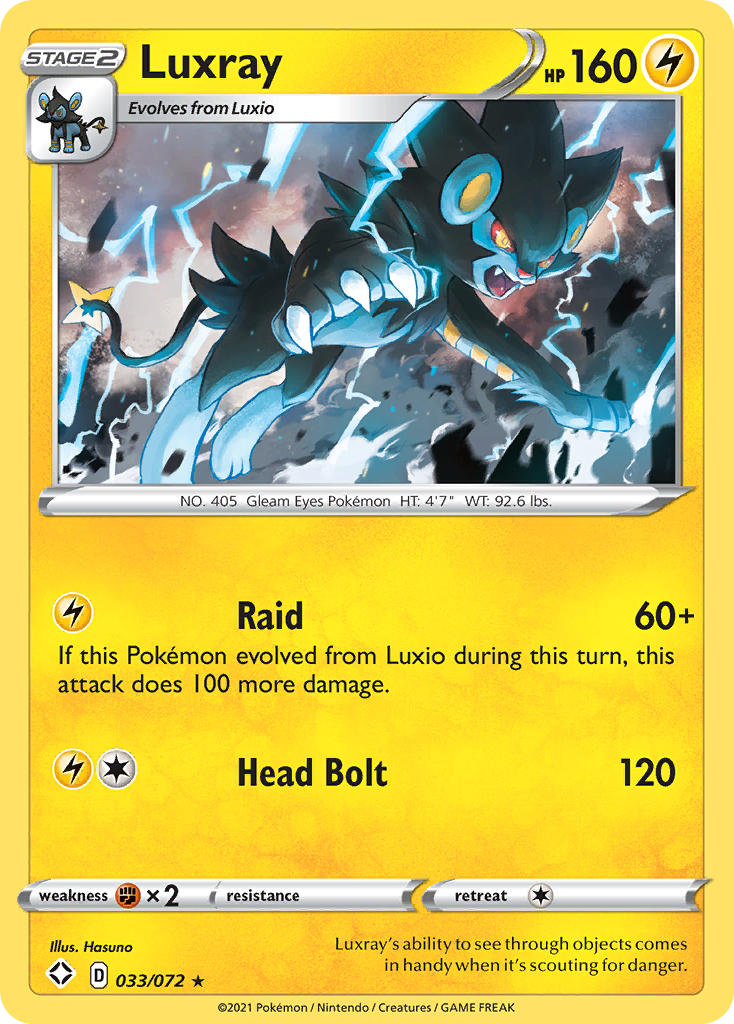 Luxray (033/072) [Sword & Shield: Shining Fates] | Jomio and Rueliete's Cards and Comics