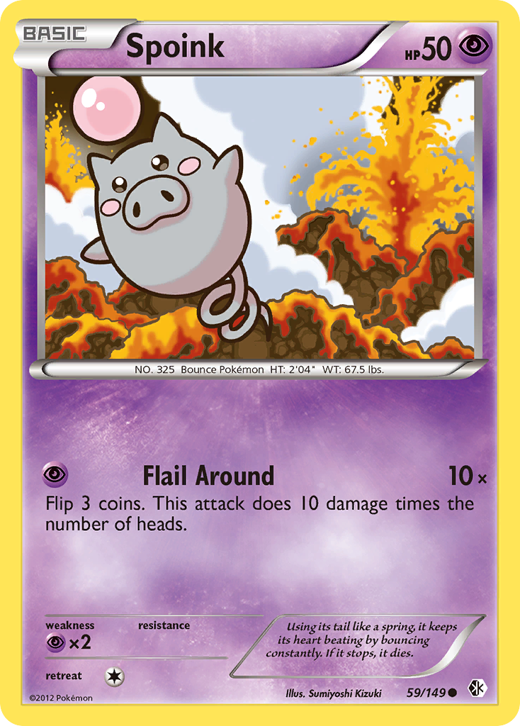Spoink (59/149) [Black & White: Boundaries Crossed] | Jomio and Rueliete's Cards and Comics