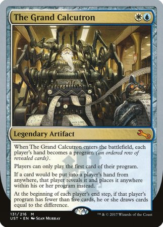 The Grand Calcutron [Unstable] | Jomio and Rueliete's Cards and Comics