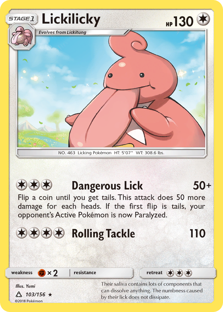 Lickilicky (103/156) [Sun & Moon: Ultra Prism] | Jomio and Rueliete's Cards and Comics