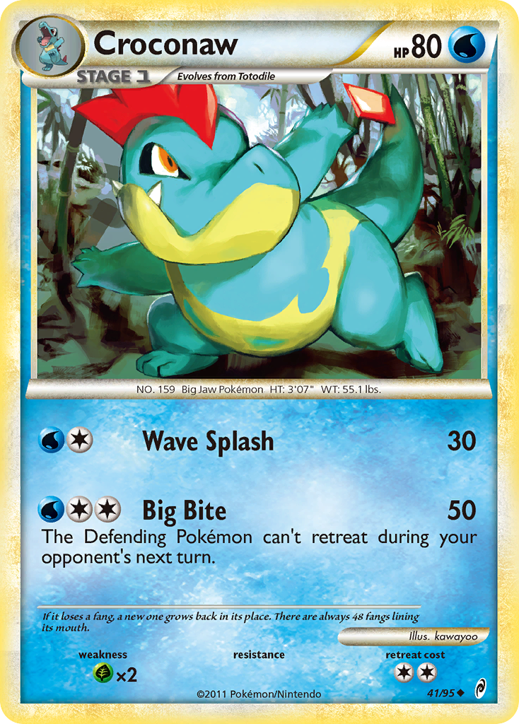 Croconaw (41/95) [HeartGold & SoulSilver: Call of Legends] | Jomio and Rueliete's Cards and Comics