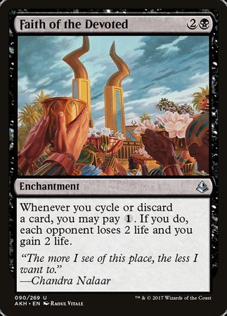 Faith of the Devoted [Amonkhet] | Jomio and Rueliete's Cards and Comics
