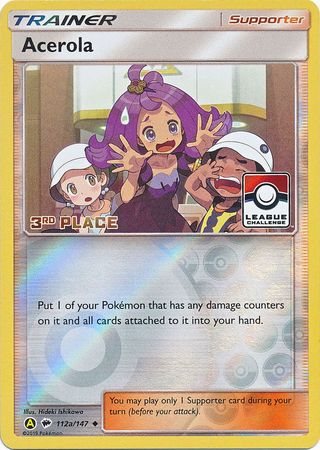 Acerola (112a/147) (League Promo 3rd Place) [Sun & Moon: Burning Shadows] | Jomio and Rueliete's Cards and Comics