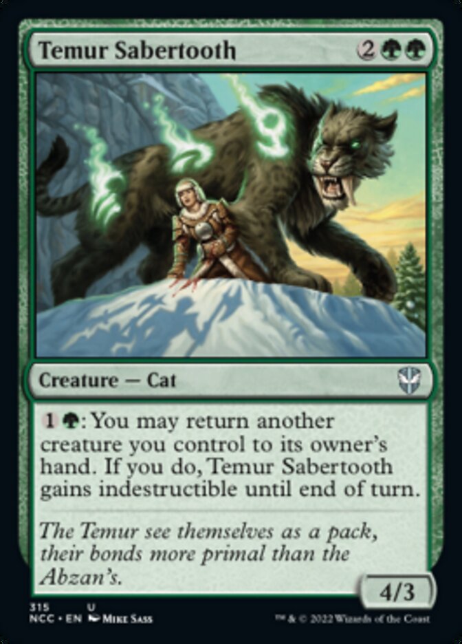 Temur Sabertooth [Streets of New Capenna Commander] | Jomio and Rueliete's Cards and Comics