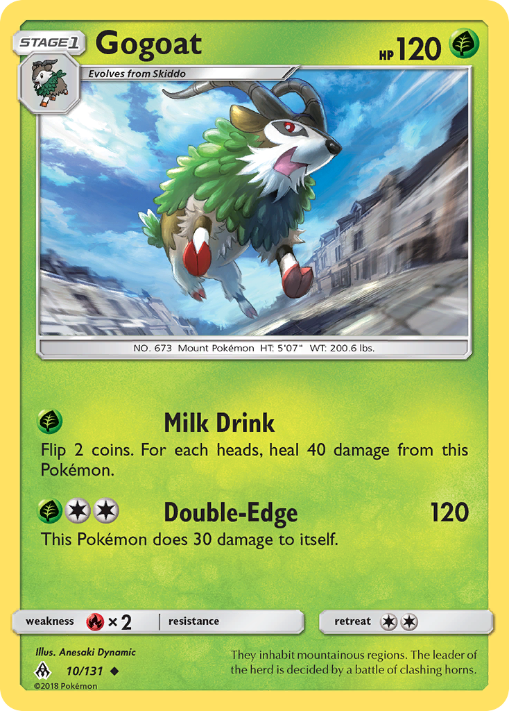 Gogoat (10/131) [Sun & Moon: Forbidden Light] | Jomio and Rueliete's Cards and Comics