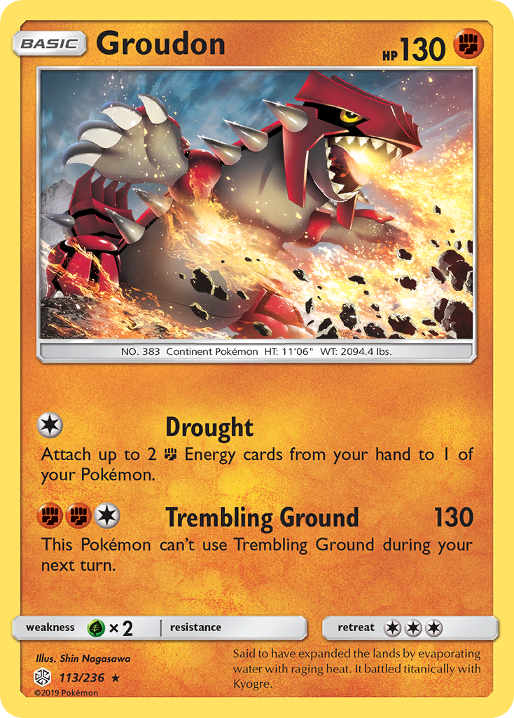 Groudon (113/236) [Sun & Moon: Cosmic Eclipse] | Jomio and Rueliete's Cards and Comics