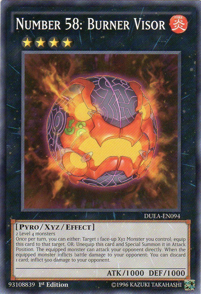 Number 58: Burner Visor [DUEA-EN094] Common | Jomio and Rueliete's Cards and Comics