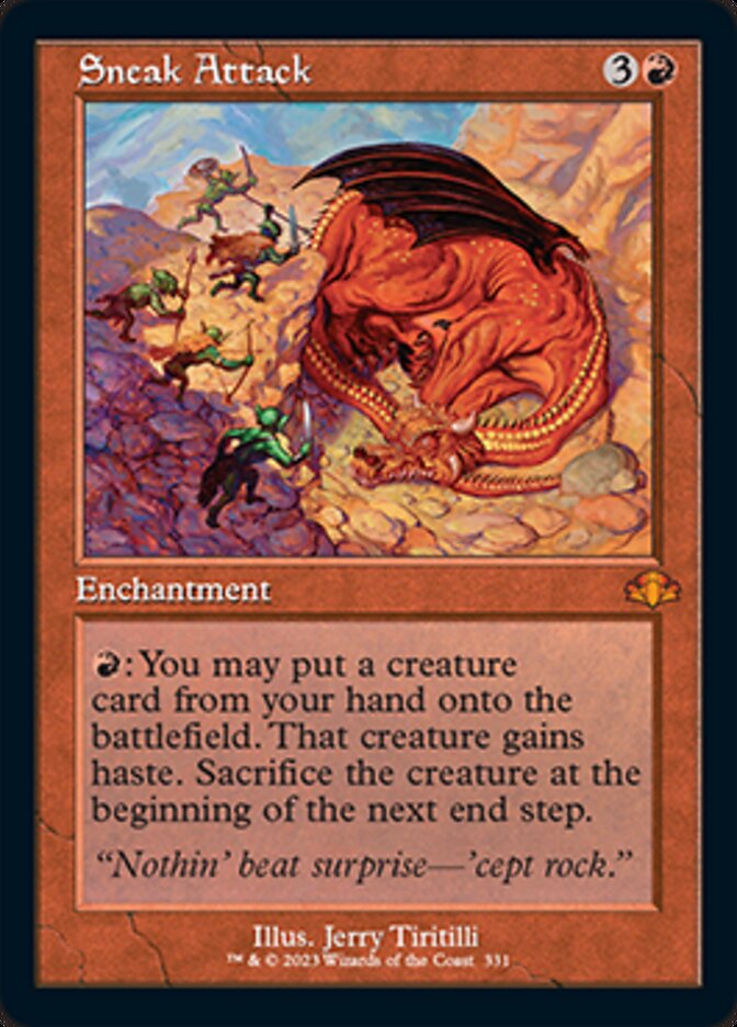 Sneak Attack (Retro) [Dominaria Remastered] | Jomio and Rueliete's Cards and Comics