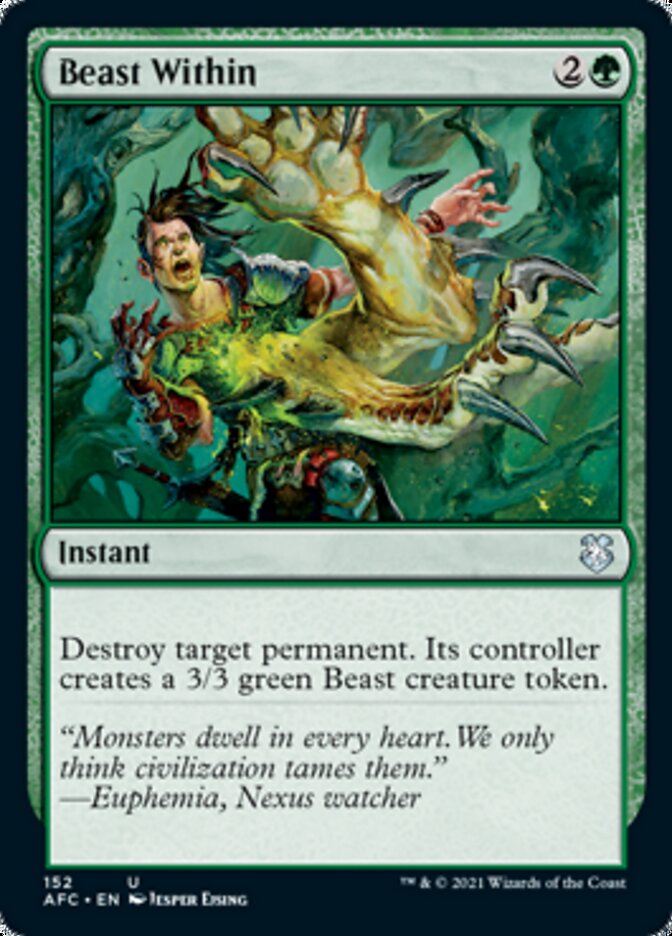Beast Within [Dungeons & Dragons: Adventures in the Forgotten Realms Commander] | Jomio and Rueliete's Cards and Comics