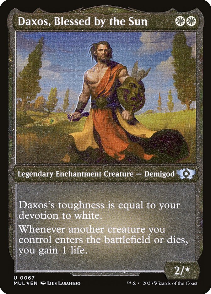 Daxos, Blessed by the Sun (Foil Etched) [Multiverse Legends] | Jomio and Rueliete's Cards and Comics