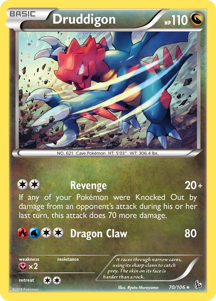Druddigon (70/106) (Cosmos Holo) (Blister Exclusive) [XY: Flashfire] | Jomio and Rueliete's Cards and Comics