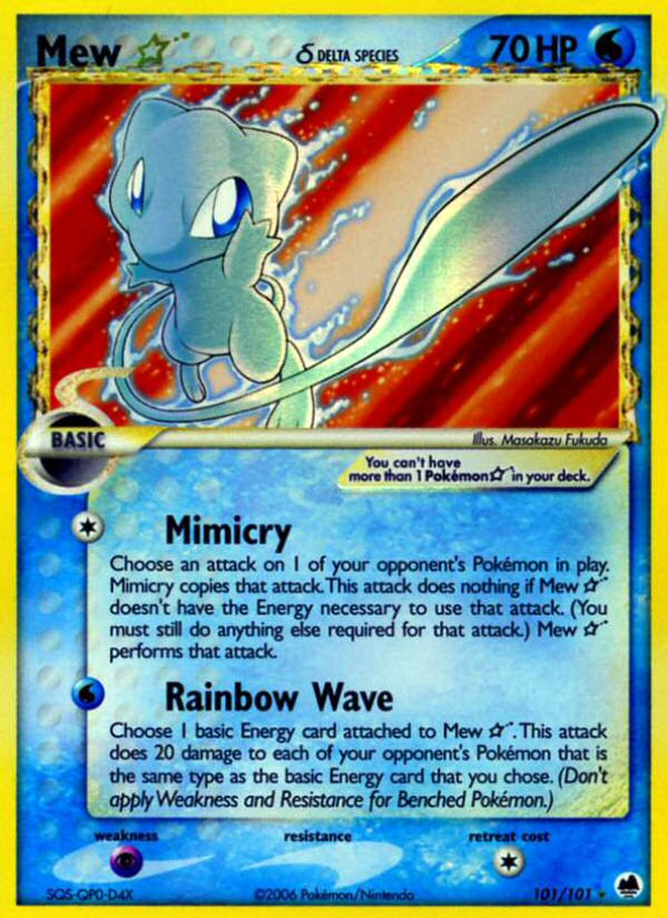 Mew Star (101/101) (Delta Species) [EX: Dragon Frontiers] | Jomio and Rueliete's Cards and Comics