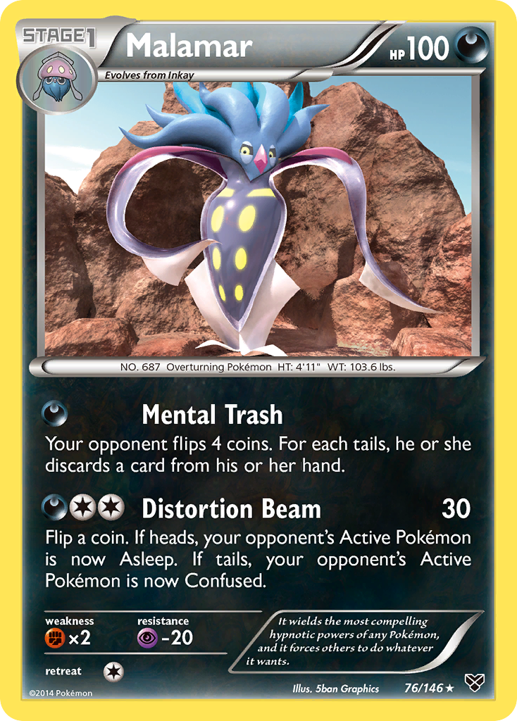 Malamar (76/146) [XY: Base Set] | Jomio and Rueliete's Cards and Comics
