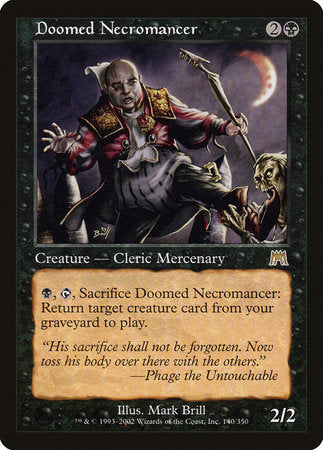 Doomed Necromancer [Onslaught] | Jomio and Rueliete's Cards and Comics