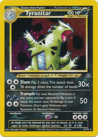Tyranitar (12/75) [Neo Discovery Unlimited] | Jomio and Rueliete's Cards and Comics