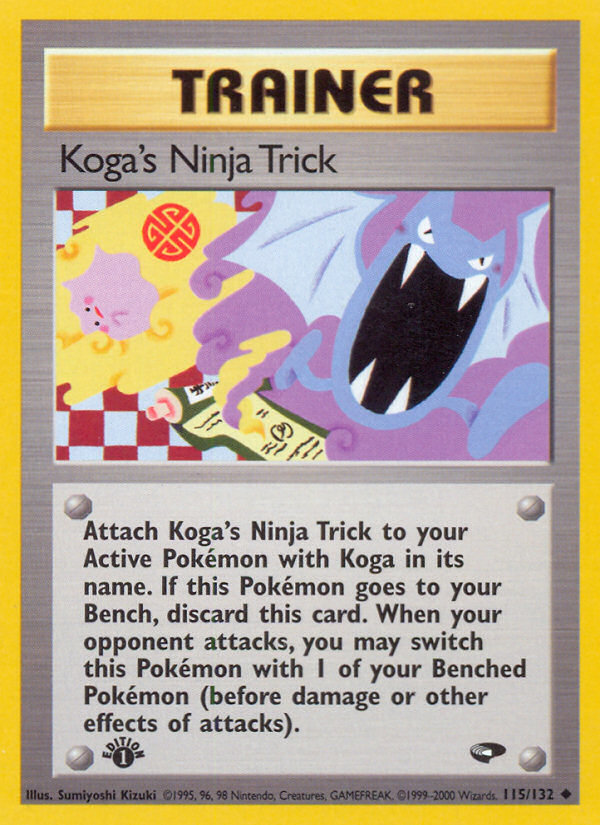Koga's Ninja Trick (115/132) [Gym Challenge 1st Edition] | Jomio and Rueliete's Cards and Comics