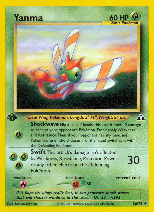 Yanma (36/75) [Neo Discovery 1st Edition] | Jomio and Rueliete's Cards and Comics